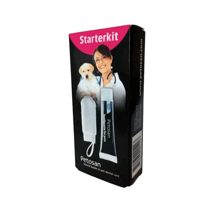 Petosan Starterkit - Zahnpasta und Fingerabdrucktuch