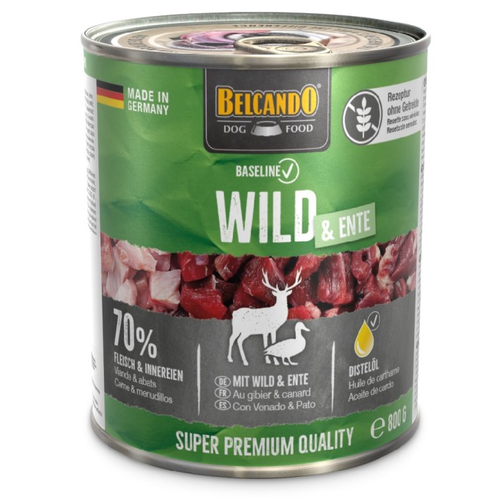 Sparpaket Belcando Baseline 24 x 800 g - Wild & Ente