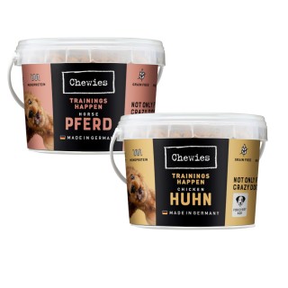 Chewies Monoprotein Trainingshappen - Mixpaket: 4 x 300 g (2 Sorten)