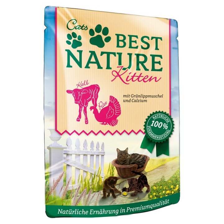 Best Nature Kitten 16 x 85 g - Pute & Kalb
