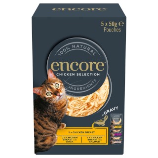 Sparpaket Encore Cat Gravy Pouch Mixpaket 20 x 50 g - Hühnchen-Auswahl (3 Sorten)