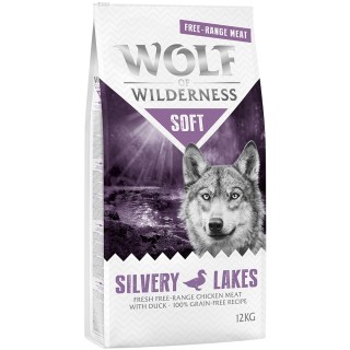 Wolf of Wilderness "Soft - Silvery Lakes" Freiland-Huhn & Ente - getreidefrei - Sparpaket: 2 x 12 kg