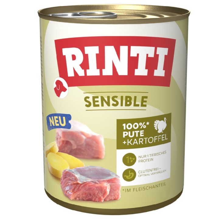 RINTI Sensible 6 x 800 g - Pute & Kartoffel