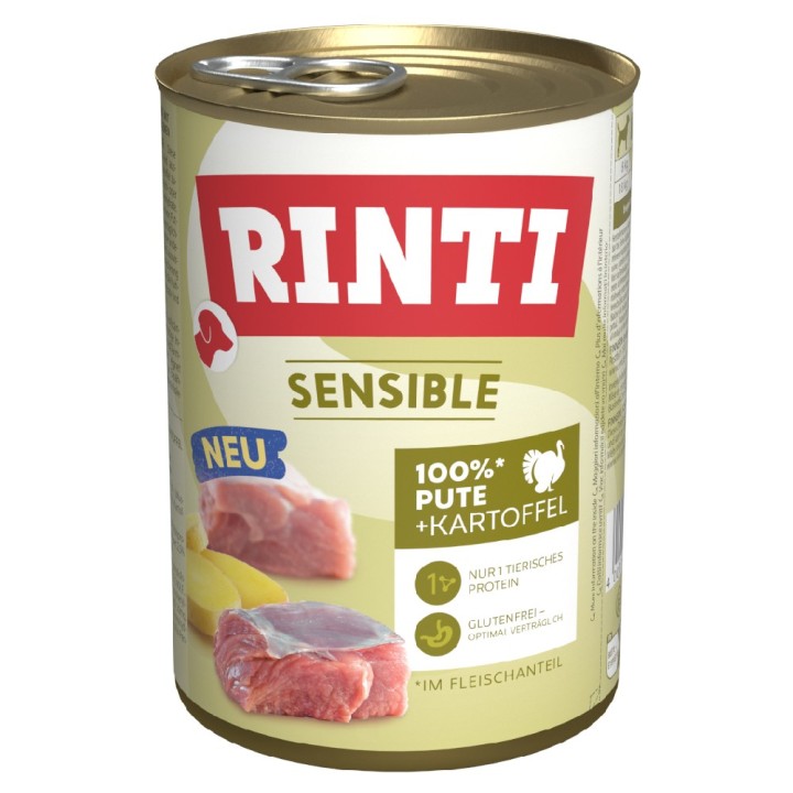 RINTI Sensible 6 x 400 g - Pute & Kartoffel