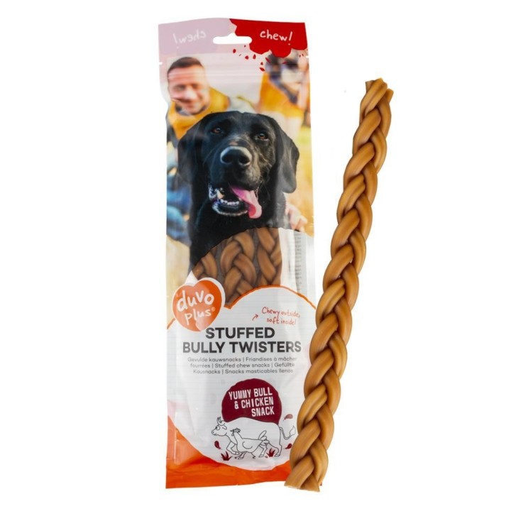 Gefüllte Kausnacks für Hunde Duvoplus Bully Twisters (x3)