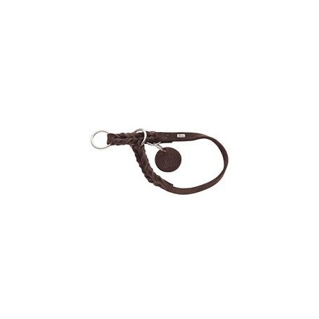Schecker - Hunter Solid Education Halsband, Farbe: Dunkelbraun [40 - 45 cm / 18 mm]