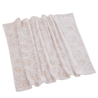 Smartpet Microfaserdecke Pawzzz - L 100 x B 75 cm, creme/beige