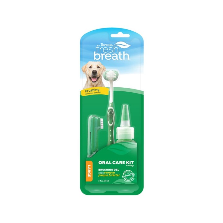 TropiClean Fresh Breath OralCareGel Kit - Hunde