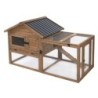 TIAKI Kaninchenstall - Stall mit integriertem Freilauf: L 159,5 x B 80,4 x H 91,4 cm