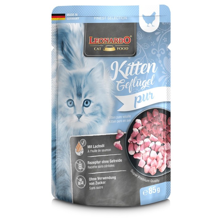 Leonardo Finest Selection Pouch 16 x 85 g - Kitten (Geflügel)