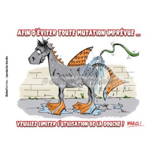 Humoristische Platte Mutanten-Dusche Fr8Man