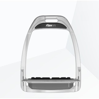 Aluminium Steigbügel mit flachem Grip Grau Flex-On Hunter H