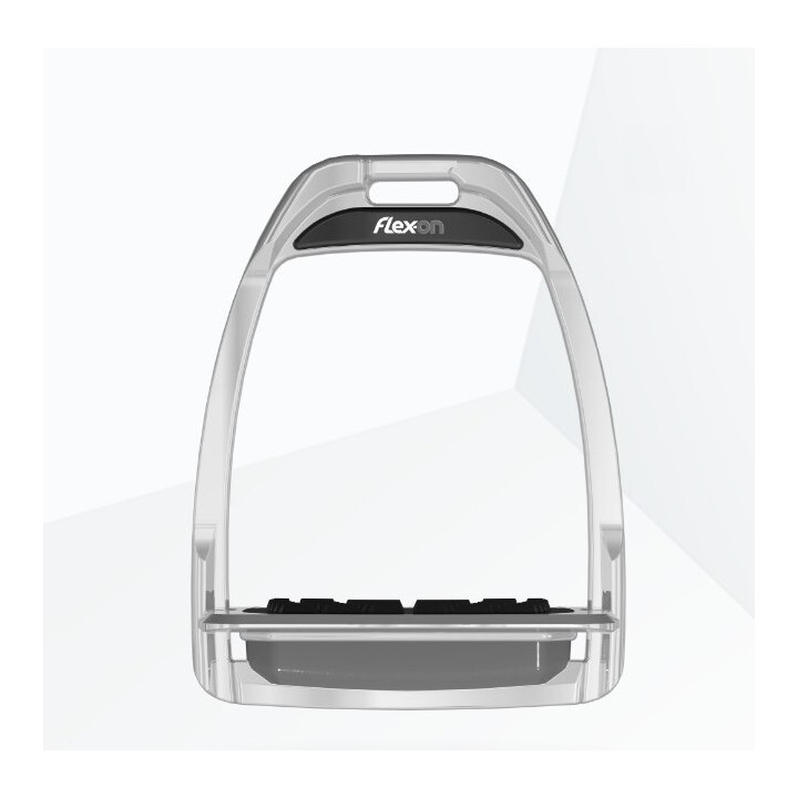 Aluminium Steigbügel mit flachem Grip Grau Flex-On Hunter H