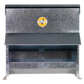 Trichter-Futterhaus für Geflügel aus verzinktem Stahl 15 Hühner Chick'A