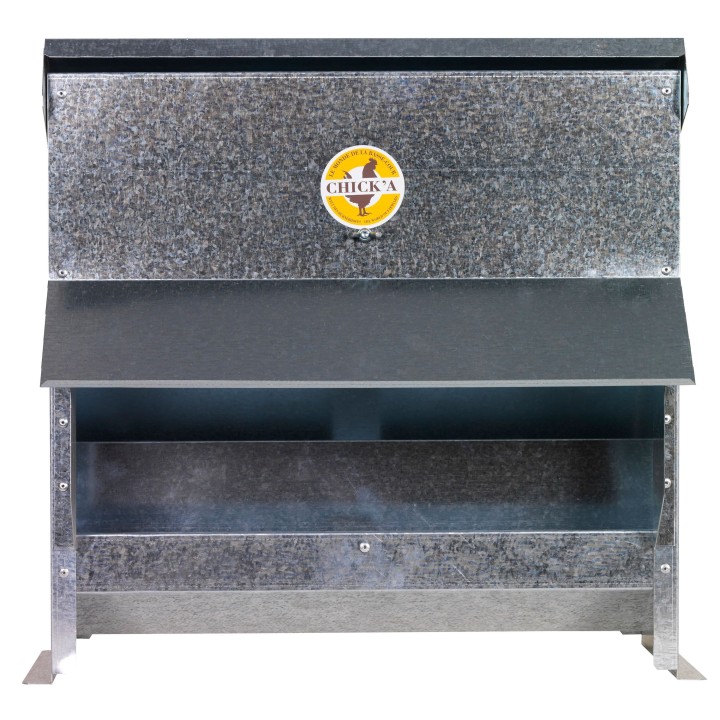 Trichter-Futterhaus für Geflügel aus verzinktem Stahl 15 Hühner Chick'A