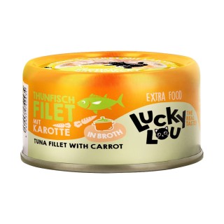 Lucky Lou Extra Food Filet in Brühe 12 x 70 g - Thunfisch & Karotte