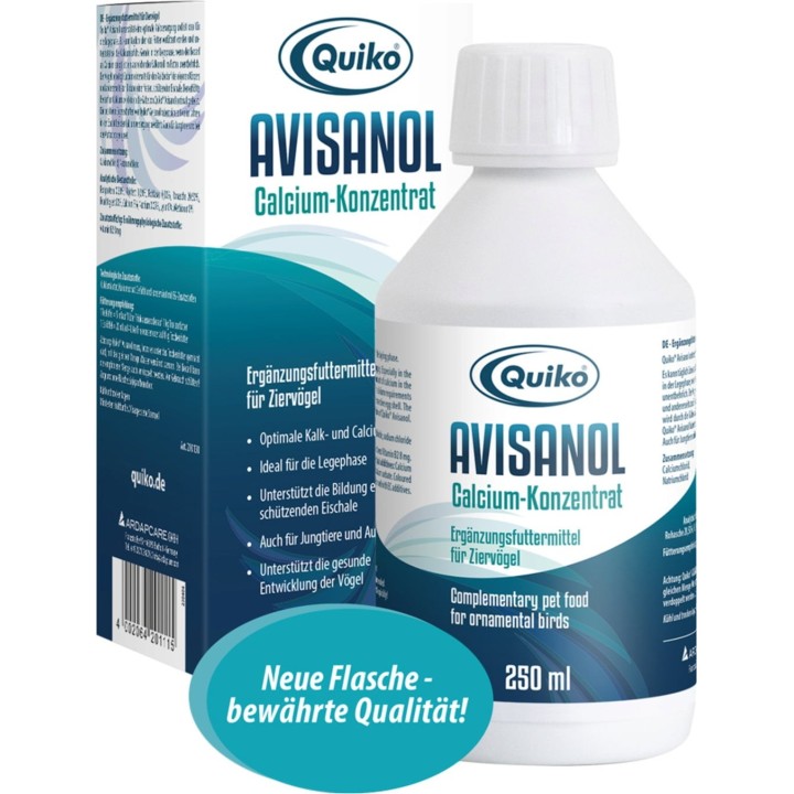 Quiko Avisanol Calcium-Konzentrat für Ziervögel - 250 ml