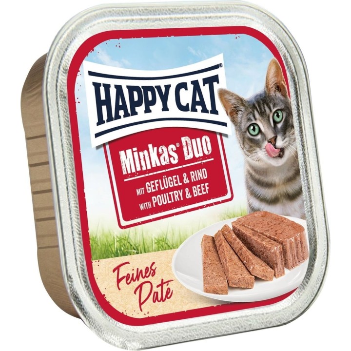 Happy Cat Minkas DuoPaté Geflügel und Rind - 100 g