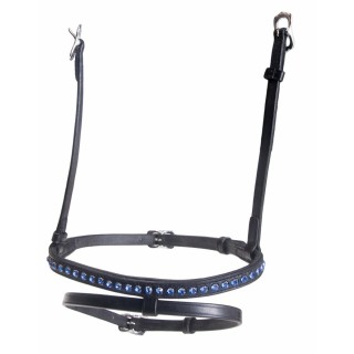 Kombiniertes Reithalfter für Pferde mit einer Reihe von Kristallen Karlslund Kombi