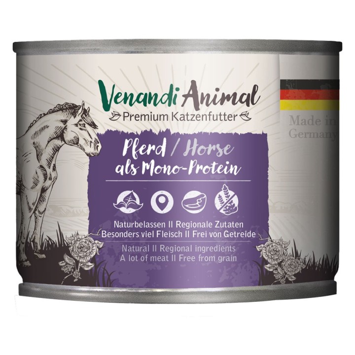 Sparpaket Venandi Animal Monoprotein 24 x 200 g - Pferd