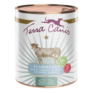 Terra Canis First Aid Schonkost 6 x 800 g - Kalb mit Karotte, Kartoffel, Hüttenkäse & Kamille
