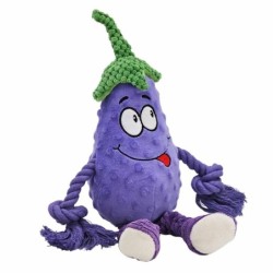 Hundespielzeug Aubergine mit Seil Nobby Pet