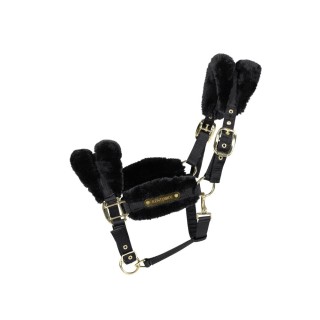 Nylon-Pferdehalfter mit Schafsfell Kentucky Soft