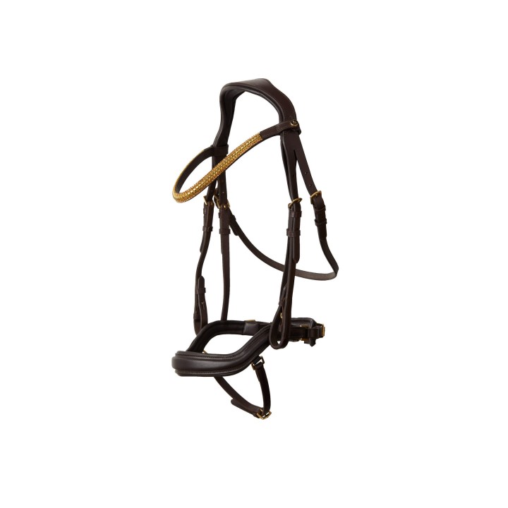 Anatomisch geformte Reittrense für Pferde mit Kristall-Stirnband Horze Highbury