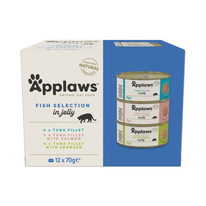 Sparpaket Applaws in Jelly 24 x 70 g - Fischauswahl in Gelee