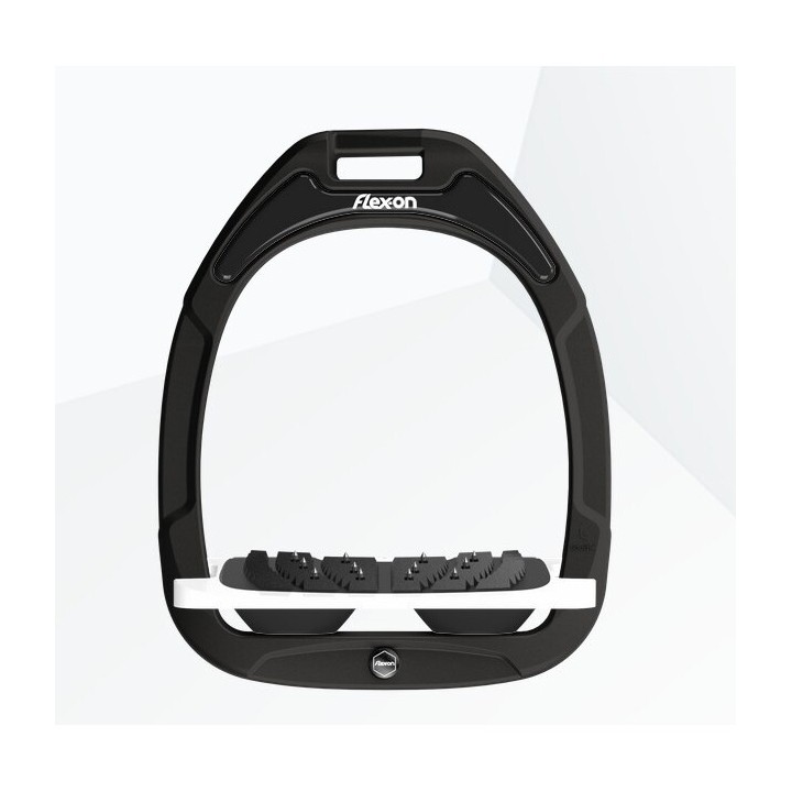 Ultra Grip Steigbügel schwarz/weiß/schwarz Flex-On Green Composite
