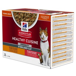 Hill's Science Plan Adult Healthy Cuisine Sterilised Huhn & Lachs - 12 x 80 g
