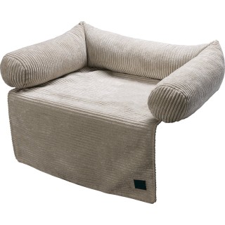 Designed by Lotte Couchkissen Hund Ribbed Hellgrau - 70x50 cm