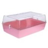 TIAKI Kleintierheim Panorama L - pink: L 71 x B 46 x H 31,5 cm