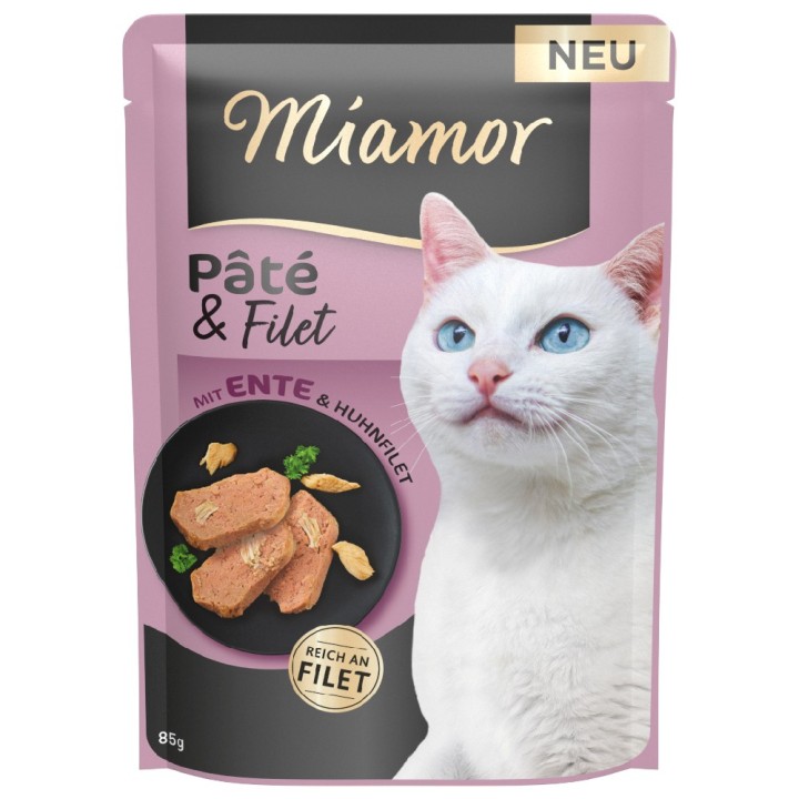Miamor Pâté & Filet 10 x 85 g - mit Ente