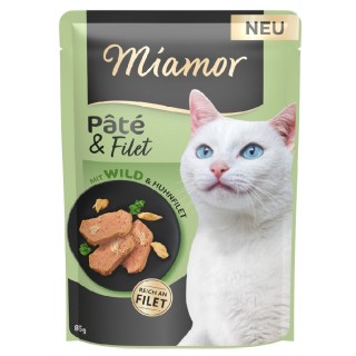 Miamor Pâté & Filet 10 x 85 g - mit Wild