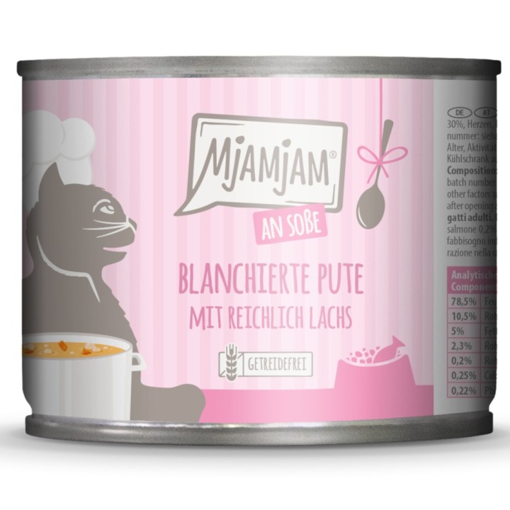 MjAMjAM an Soße 6 x 185 g - blanchierte Pute mit reichlich Lachs