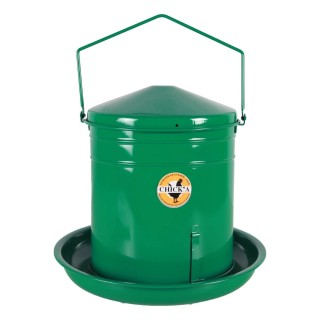 Geflügelfuttertrichter emailliert mit Zahnstange Chick'A