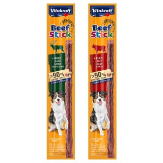 Sparpaket 50 x 12 g Vitakraft Beef-Stick® - Mixpaket: Rind & Wild
