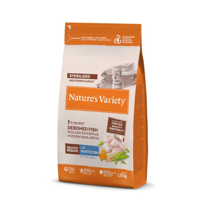 Nature's Variety Healthy Grains Sterilized Adult Weißfisch - 1,25 kg