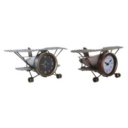 Bordur DKD Home Decor 35 x 21 x 14 cm Flugzeug Kristall Aluminium Eisen (2 Stück)