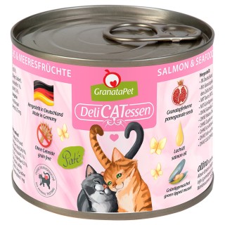 GranataPet DeliCatessen 6 x 200 g - Lachs & Meeresfrüchte