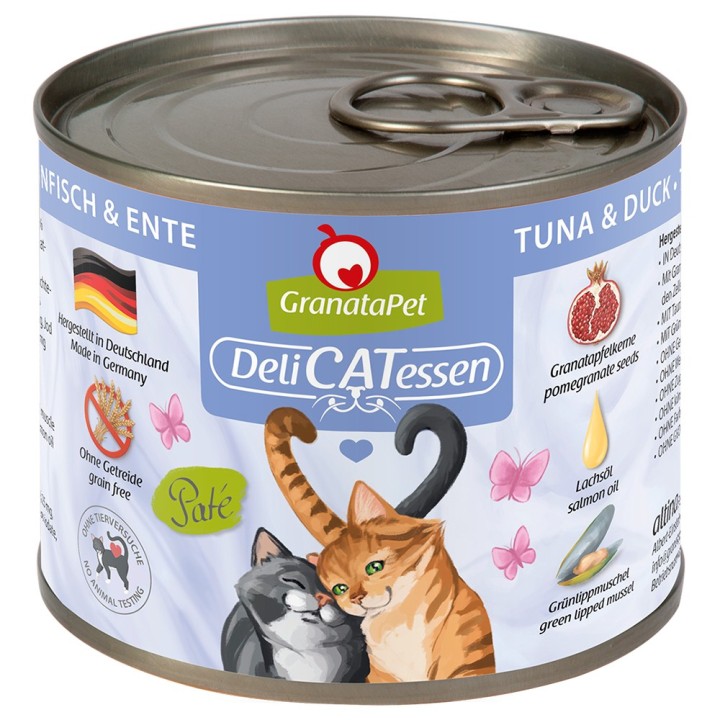 GranataPet DeliCatessen 6 x 200 g - Thunfisch & Ente