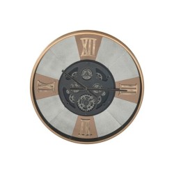 Wanduhr Home ESPRIT Schwarz Gold Metall Kristall Vintage 80 x 9,5 x 80 cm