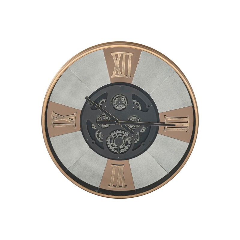 Wanduhr Home ESPRIT Schwarz Gold Metall Kristall Vintage 80 x 9,5 x 80 cm