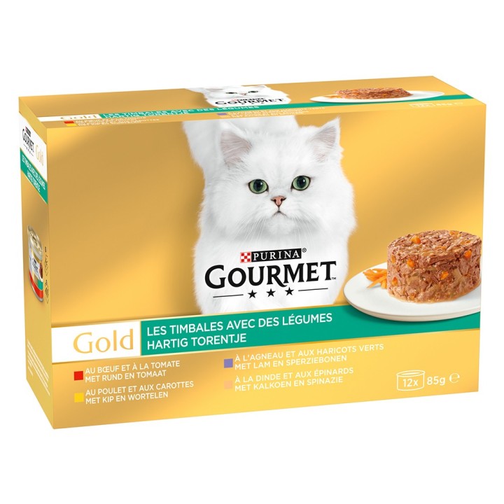 Gourmet Gold Raffiniertes Ragout 12 x 85 g - Mix mit Gemüse