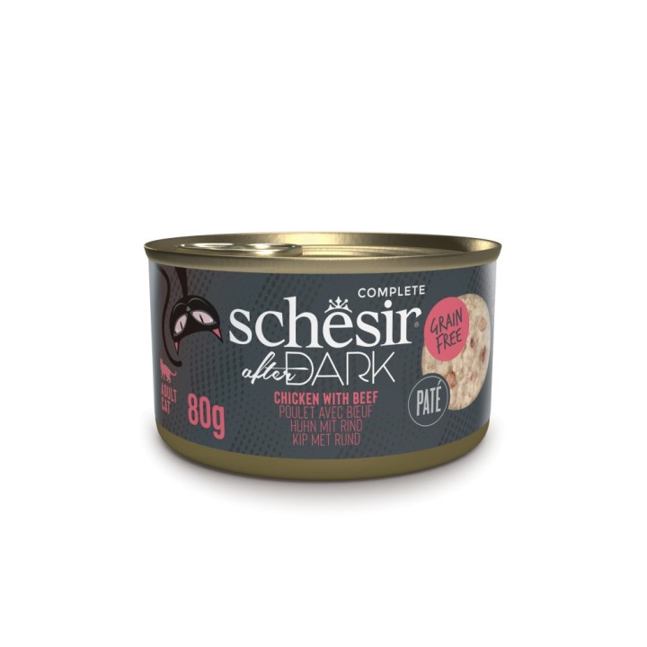 Schesir After Dark Complete Paté 12 x 80 g - Huhn & Rind