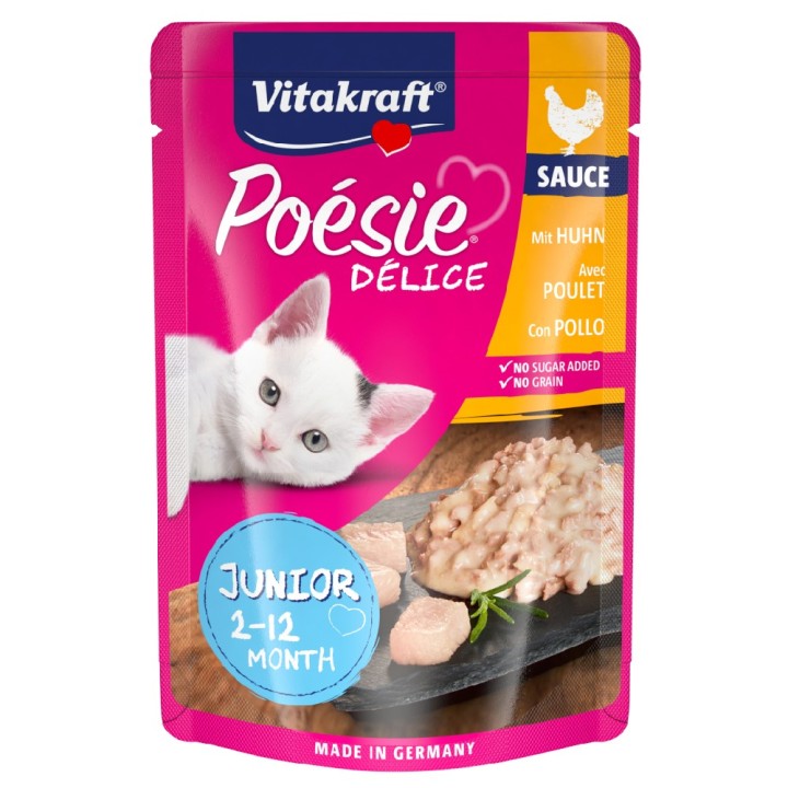 Vitakraft Poésie Délice 23 x 85 g - Junior Huhn