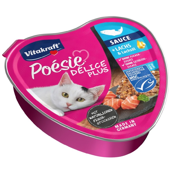 Vitakraft Poésie Délice Plus 15 x 85 g - Lachs
