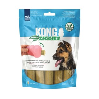 KONG Ziggies Enhanced Puppy - Größe M/L: für Hunde ab 7 kg (227 g)