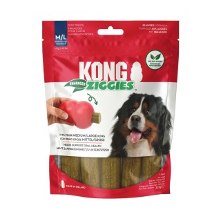 KONG Ziggies Enhanced - Größe M/L: für mittlere & große Hunde ab 7 kg (227 g)